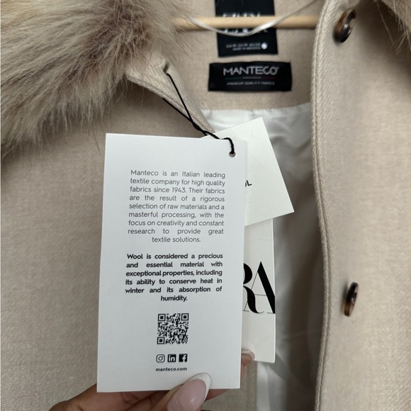 NEW! Zara coat with Manteco wool - Picture 7 of 8